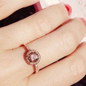 Morganite Ring Size 7 14kt Rose Gold NEW!